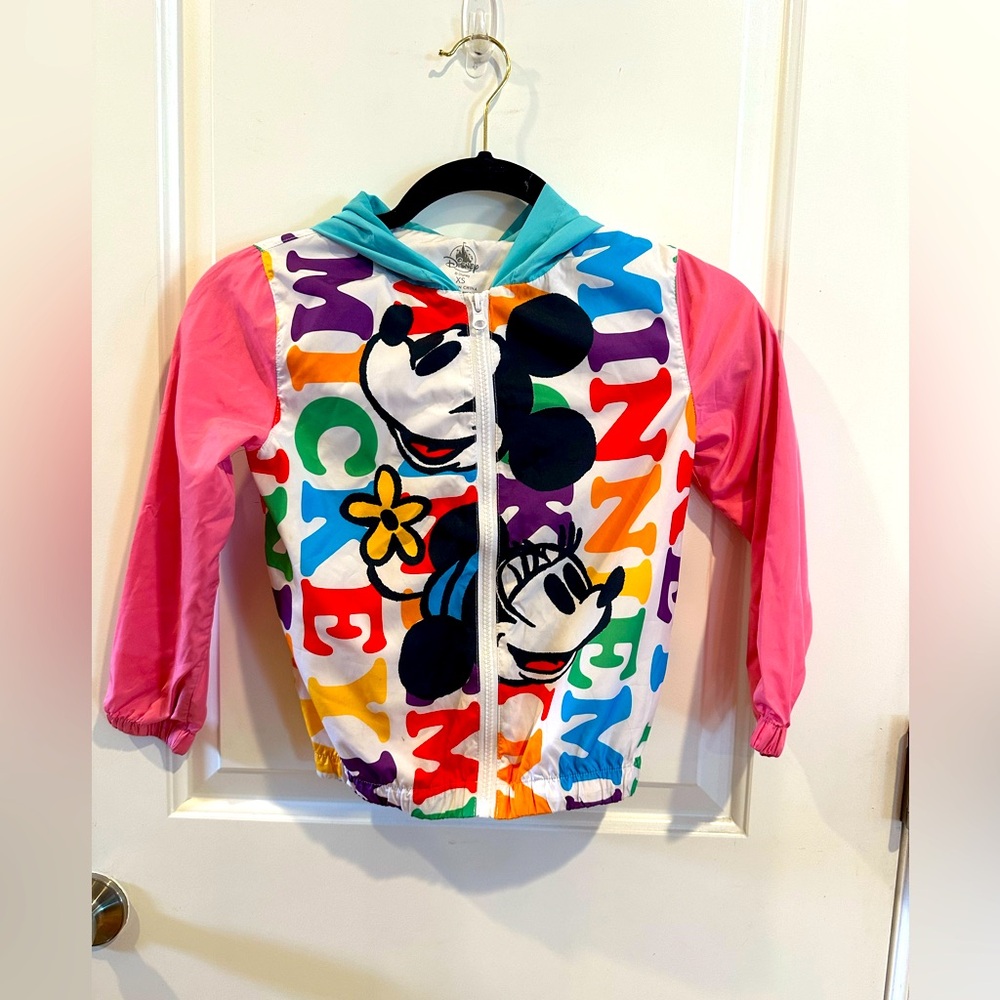 Disney XS Girls Windbreaker Mickey Minnie Jacket